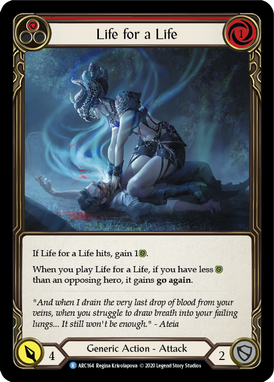 Life for a Life (Red) [ARC164] Unlimited Edition Rainbow Foil