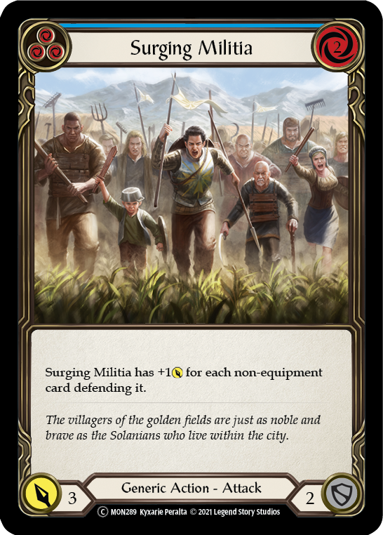 Surging Militia (Blue) [U-MON289] Unlimited Edition Normal
