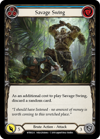 Savage Swing (Blue) [WTR022-C] Alpha Print Rainbow Foil