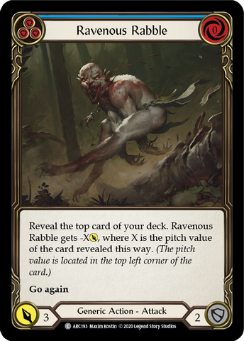 Ravenous Rabble (Blue) [ARC193] Unlimited Edition Rainbow Foil