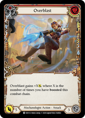 Overblast (Red) [CRU112] 1st Edition Rainbow Foil
