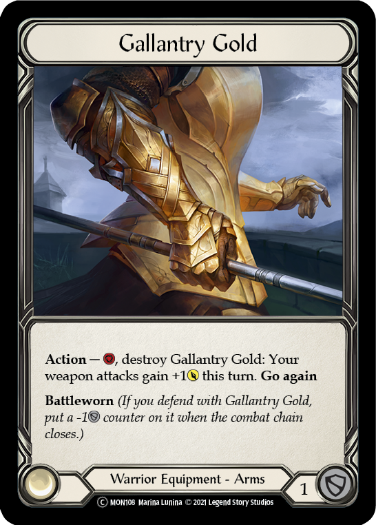 Gallantry Gold (Rainbow Foil) [U-MON108-RF] Unlimited Edition Rainbow Foil