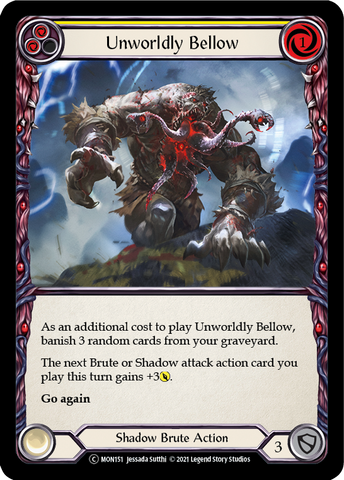 Unworldly Bellow (Yellow) (Rainbow Foil) [U-MON151-RF] Unlimited Edition Rainbow Foil