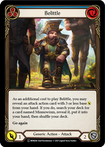 Belittle (Blue) (Rainbow Foil) [U-MON268-RF] Unlimited Edition Rainbow Foil