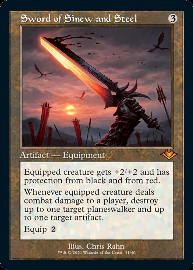 Sword of Sinew and Steel (Retro Foil Etched) [Modern Horizons 2]