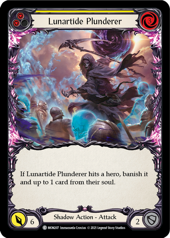 Lunartide Plunderer (Yellow) (Rainbow Foil) [MON207-RF] 1st Edition Rainbow Foil