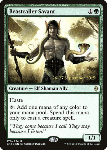 Beastcaller Savant (Prerelease Promo) [Battle for Zendikar Prerelease Promos]