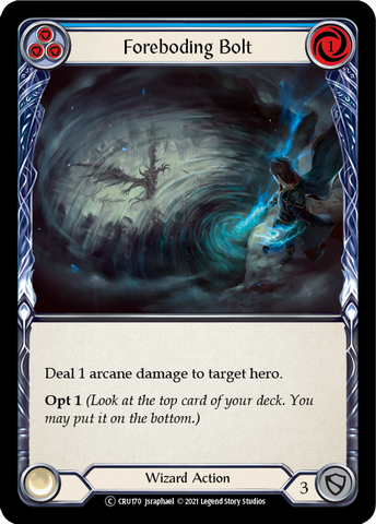 Foreboding Bolt (Blue) (Rainbow Foil) [CRU170-RF] Unlimited Rainbow Foil
