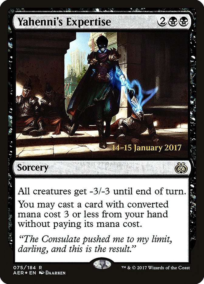 Yahenni's Expertise (Prerelease Promo) [Aether Revolt Prerelease Promos]