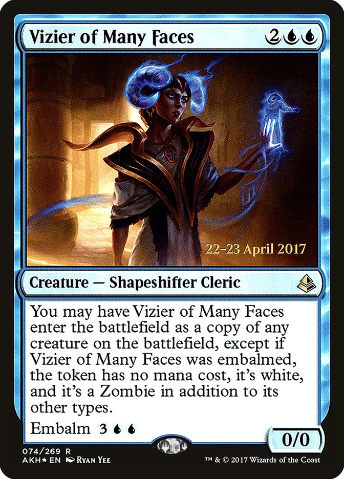 Vizier of Many Faces (Prerelease Promo) [Amonkhet Prerelease Promos]