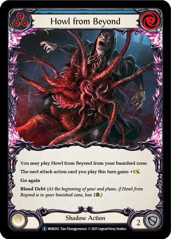 Howl from Beyond (Blue) (Rainbow Foil) [U-MON202-RF] Unlimited Edition Rainbow Foil