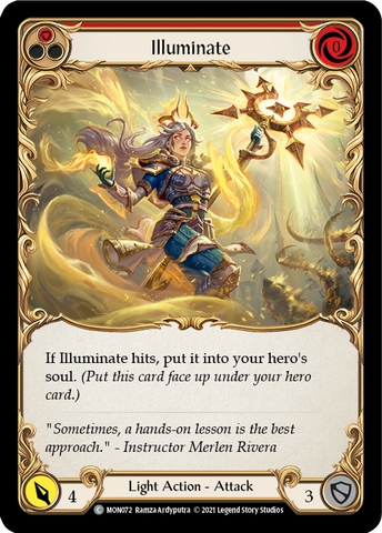 Illuminate (Red) (Rainbow Foil) [MON072-RF] 1st Edition Rainbow Foil