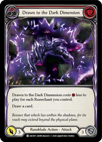 Drawn to the Dark Dimension (Red) [ARC097] Unlimited Edition Rainbow Foil